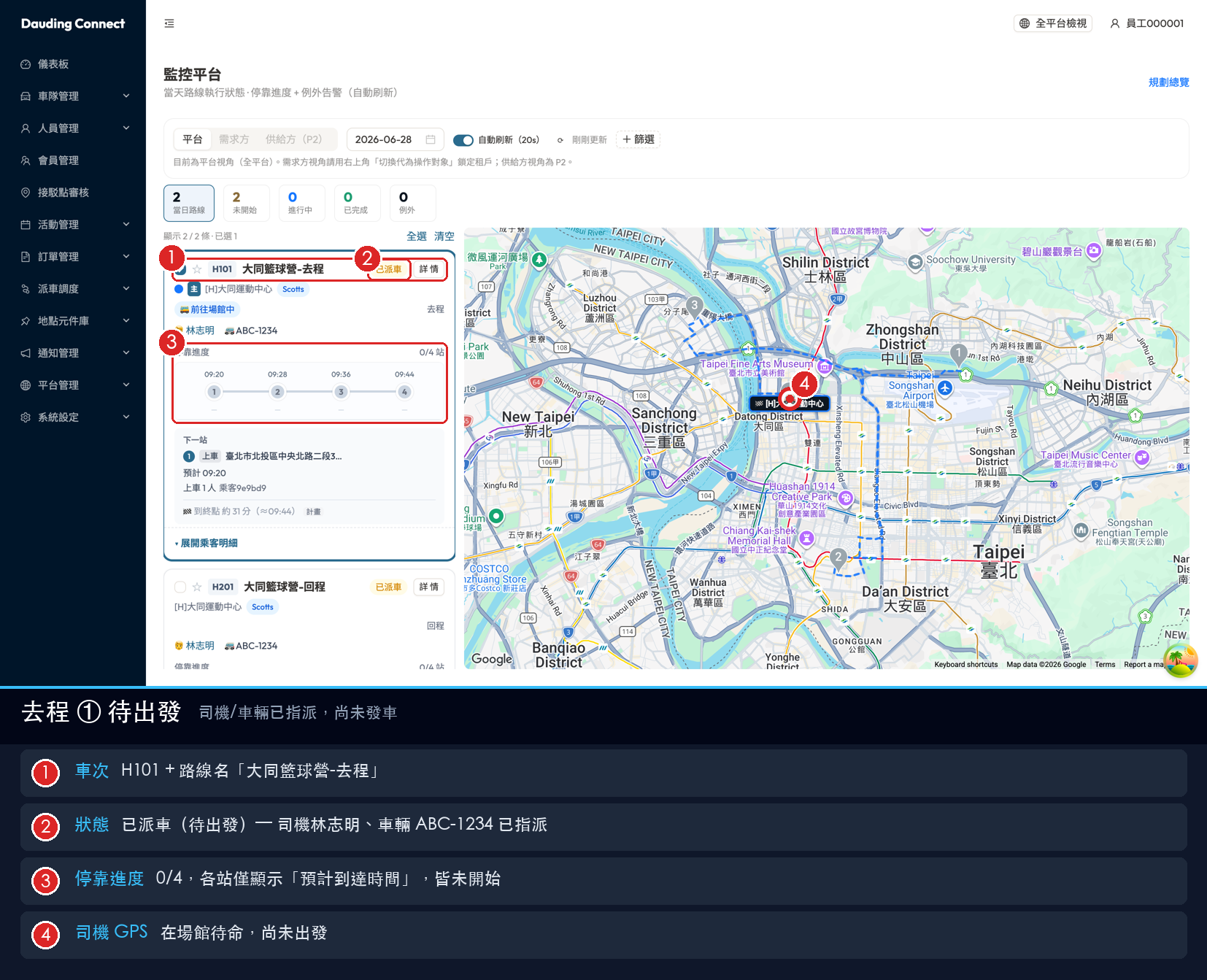 去程 A1 待出發
